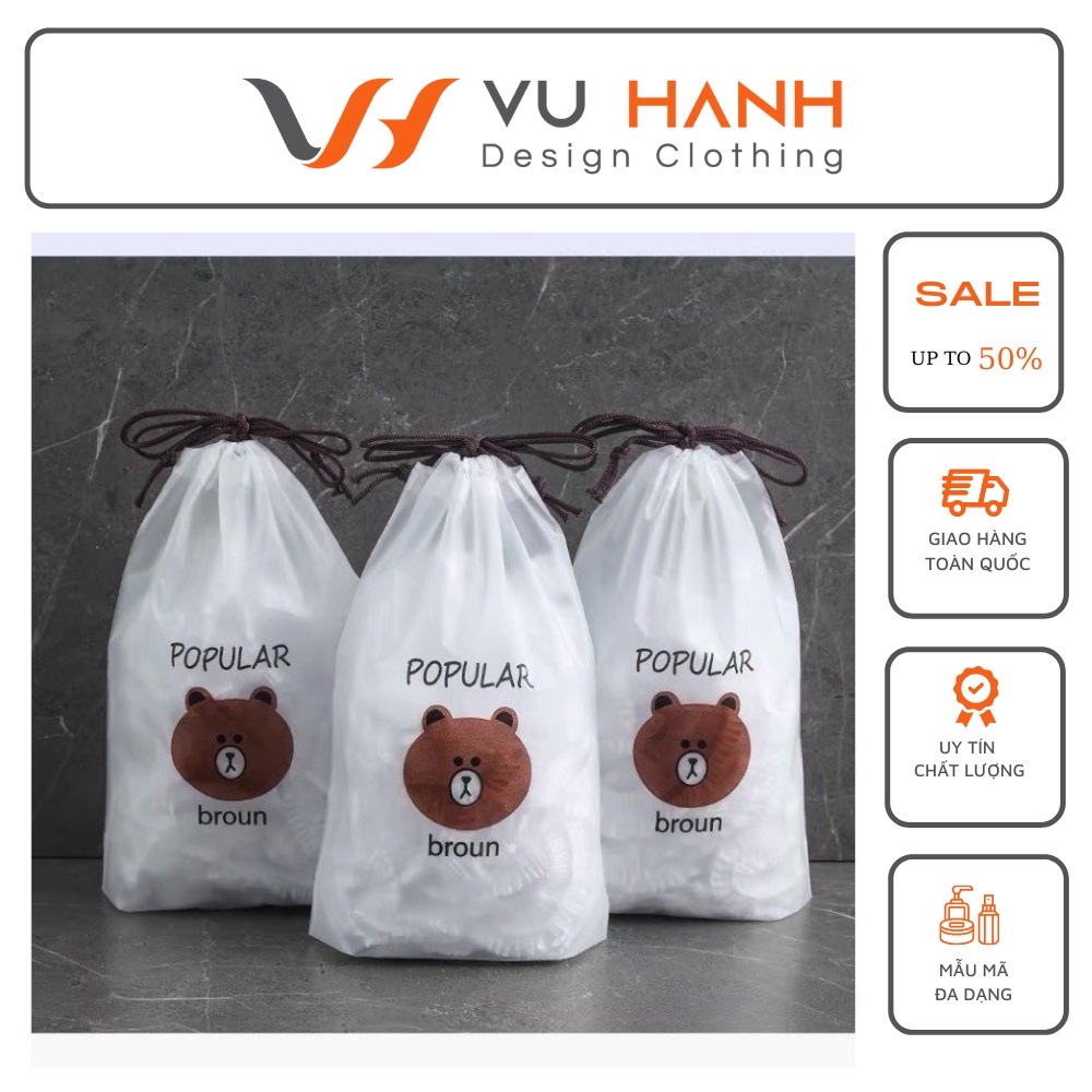 COMBO 3 TÚI Set 300 màng bọc thực phẩm túi gấu | Shop Vũ Hạnh