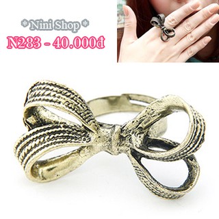 Nhẫn kiễu nơ đáng yêu (kéo sang phải xem thêm mẫu)