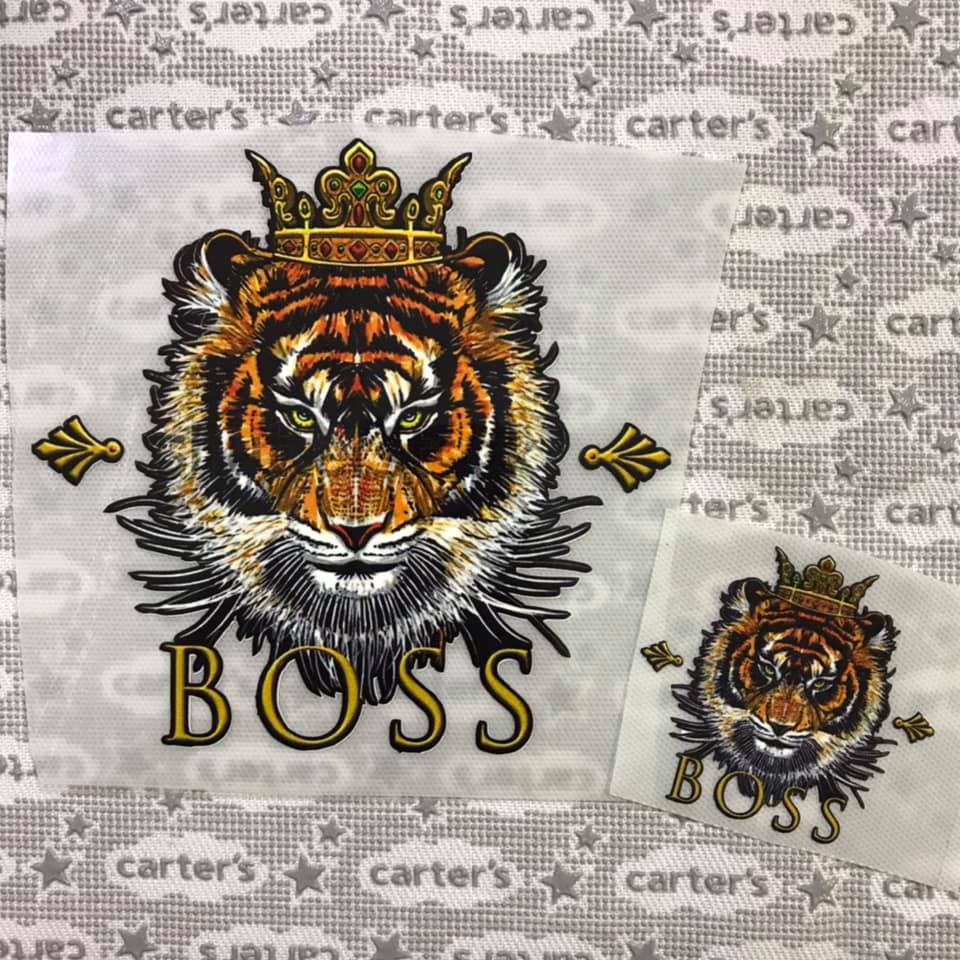 Hình dán nhiệt đủ size - Hổ Boss