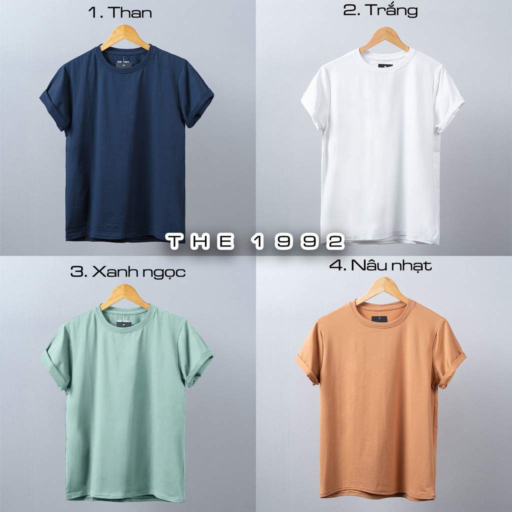 Áo phông basic nam nữ unisex Áo thun trơn cotton premium THE 1992