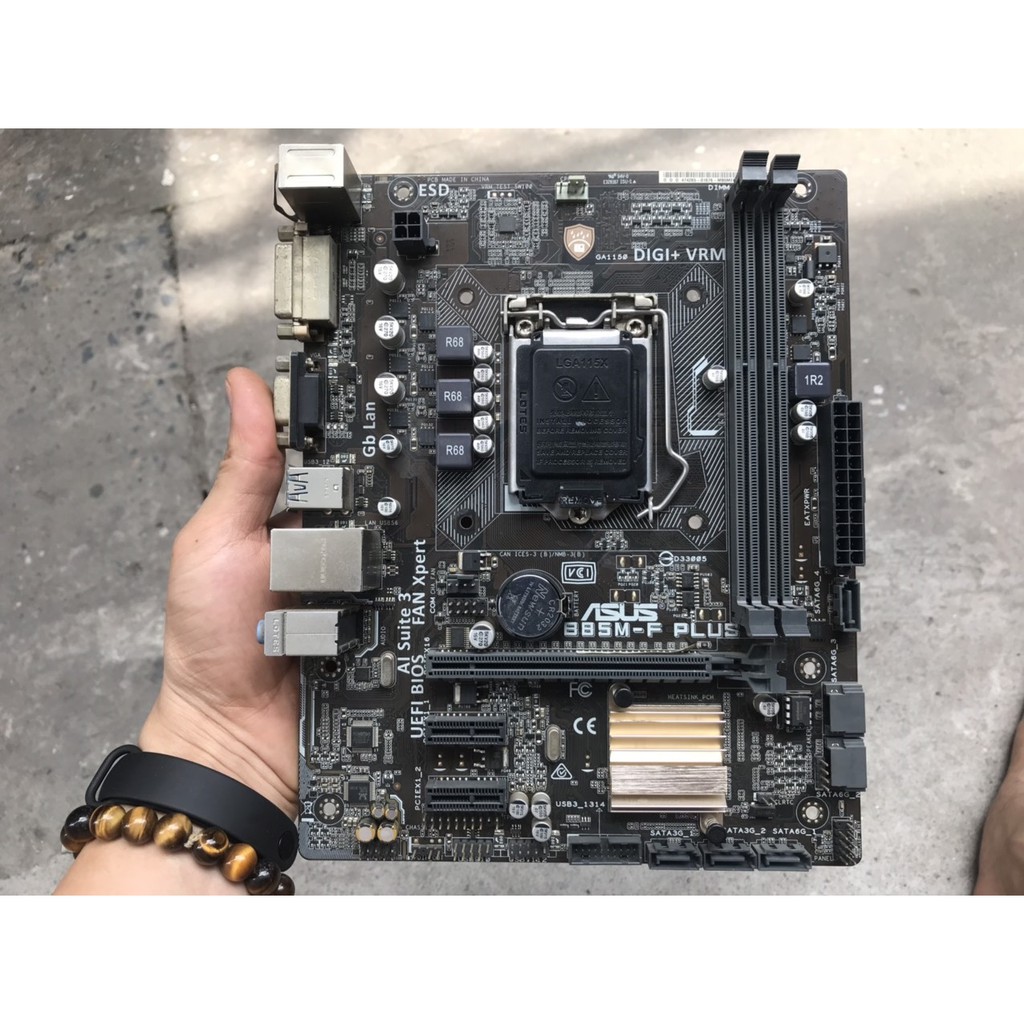 bo mạch chủ máy tính ASUS B85M F PLUS 2 khe ram ddr3 socket 1150 mainboard Main PC B85