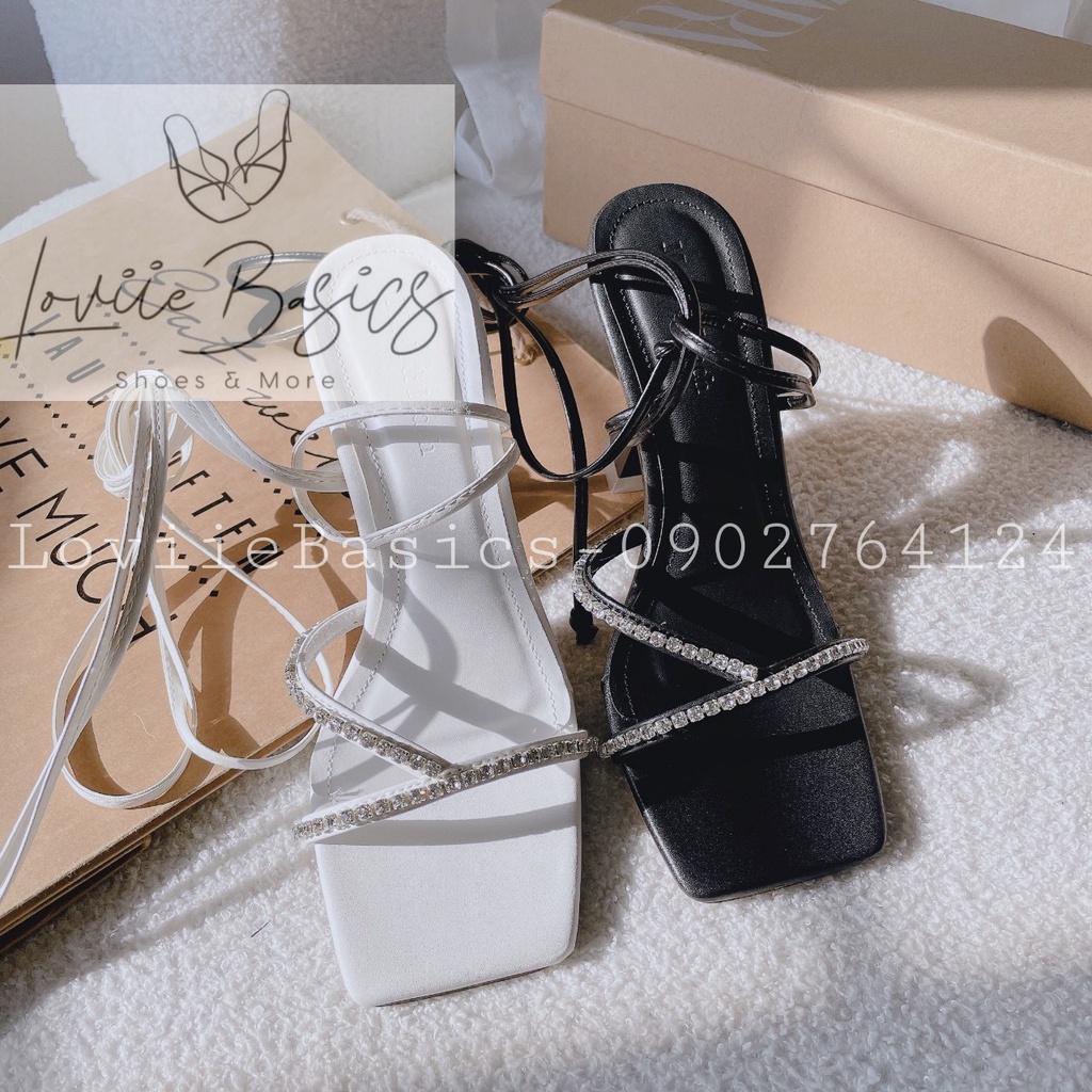 SANDAL CAO GÓT LOVIIE BASICS - GUỐC NỮ DÂY NGANG MẢNH - GIÀY THỜI TRANG CHIẾN BINH 9 PHÂN G220911