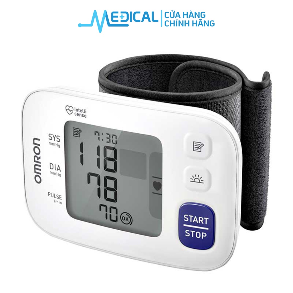 Máy đo huyết áp cổ tay OMRON HEM6181 lưu trữ 60 dữ liệu trong bộ nhớ MEDICAL