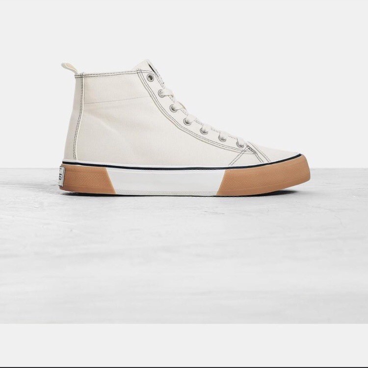 GIÀY SNEAAKER ANANAS - BASAS BUMPER GUM - HIGH TOP - OFFWHITE/GUM UY TÍN.