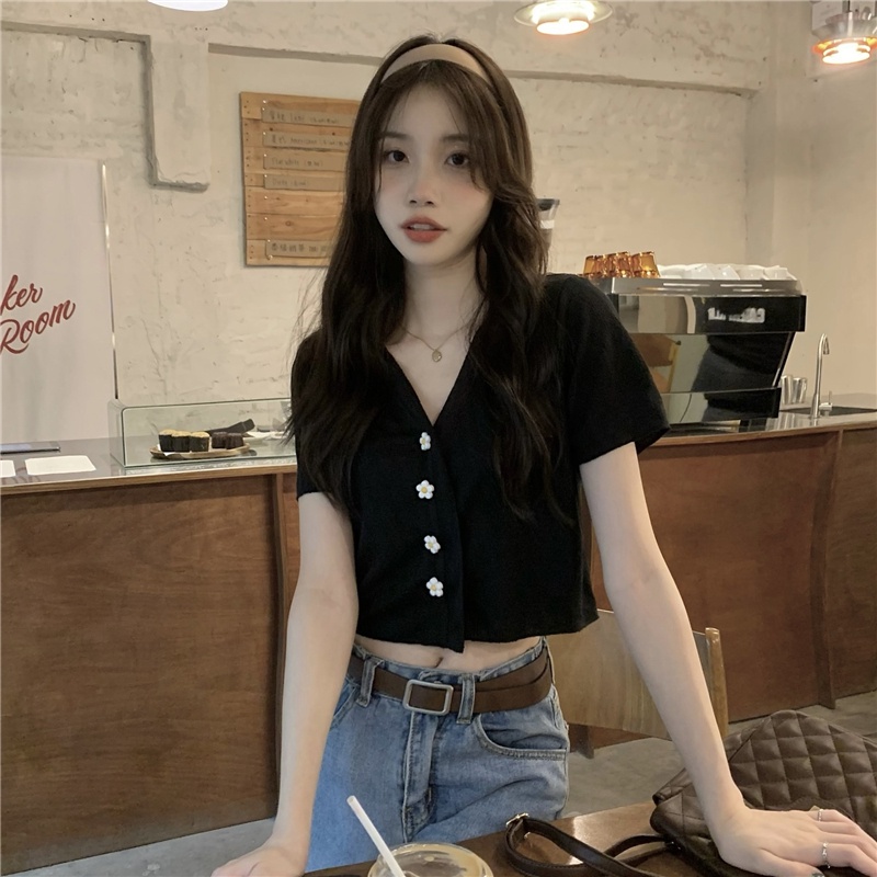 Áo Thun Đen Tay Ngắn Dáng Ôm Thời Trang 51440