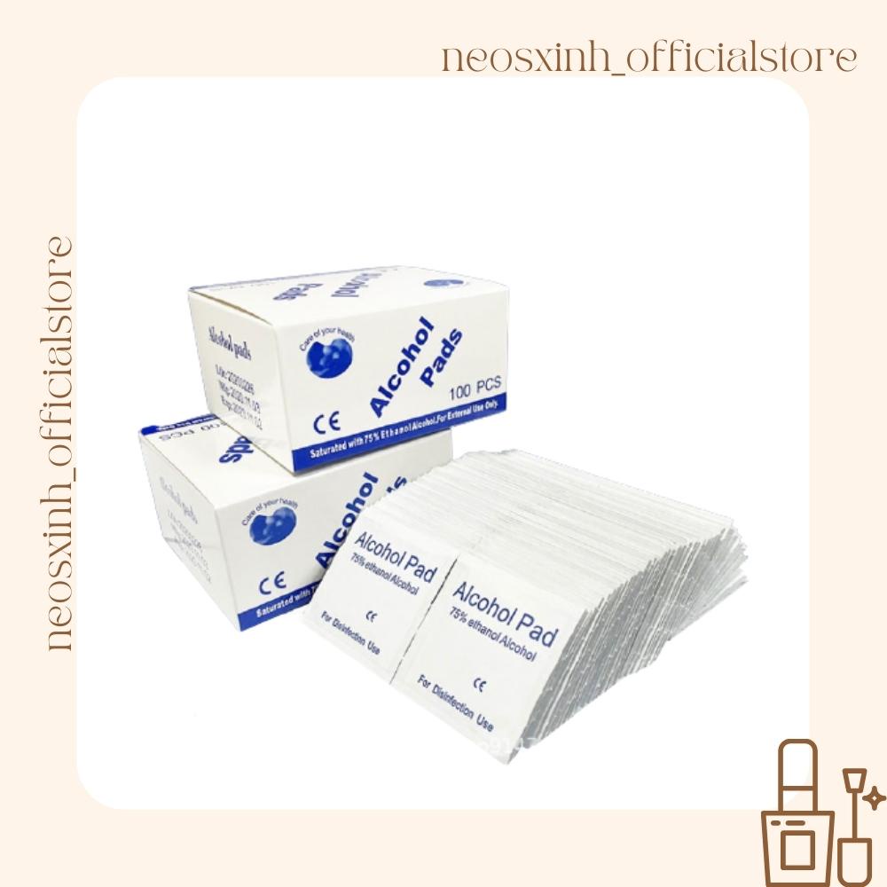 Bông Tẩm Cồn Alcohol Pads Sát Khuẩn Móng Tay Tiện Lợi - Lẻ 1 Miếng - Neosxinh Nails