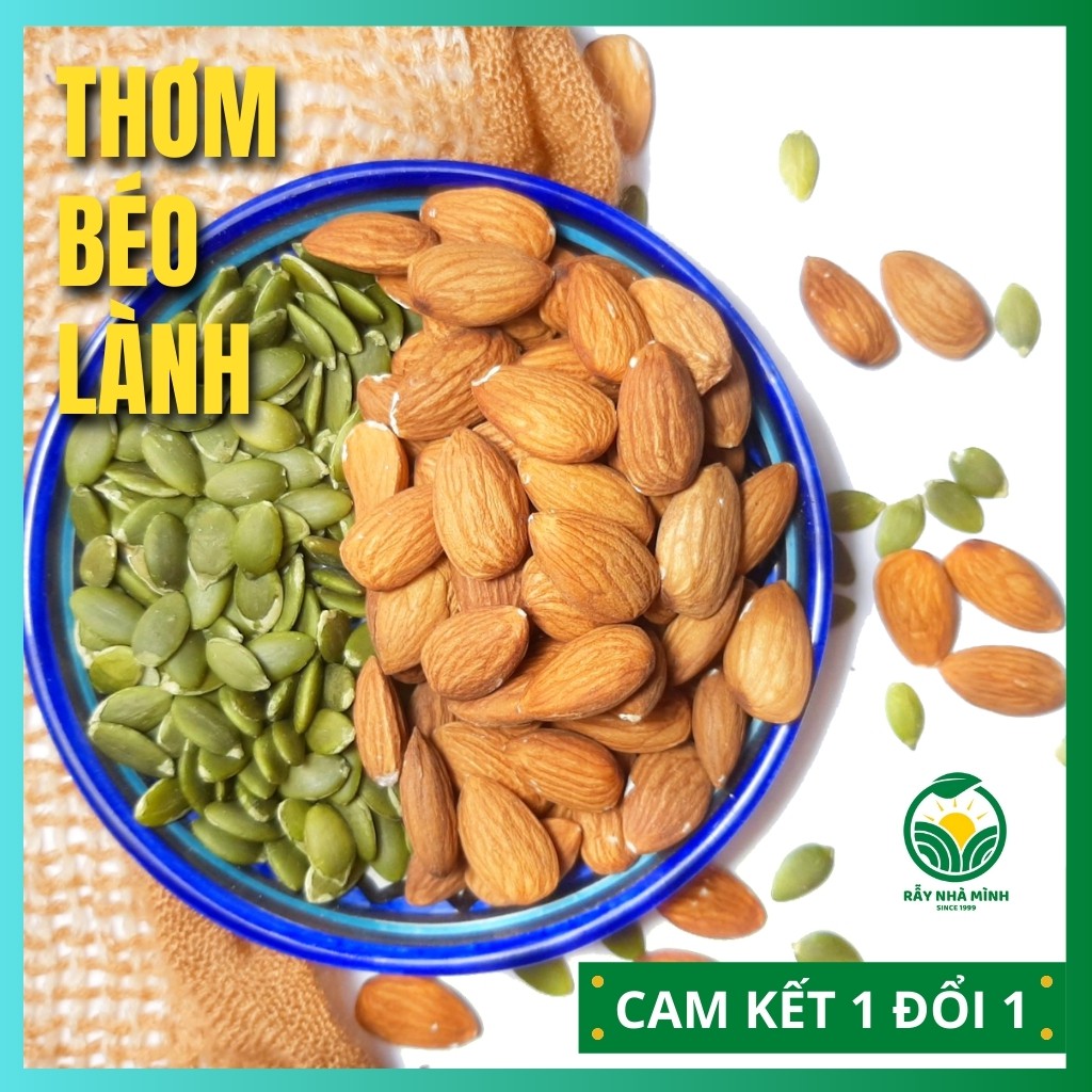 Hạt nấu sữa hạt bà bầu lợi sữa, cho bé. Hạt mix hạt hạnh nhân, hạt bí 110g