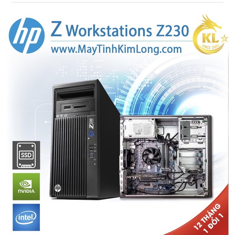 Xác Đồng Bộ HP Workstation Z230 MT Case Lớn - Likenew 96~ Tặng Kèm Cáp