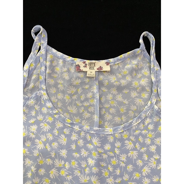 Áo voan hở vai hoạ tiết hoa nhí Hippie Rose - Thanh lý vnxk