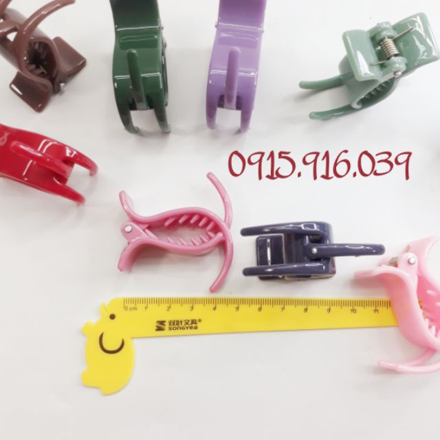 Kẹp tóc càng cua 3 răng nhiều màu