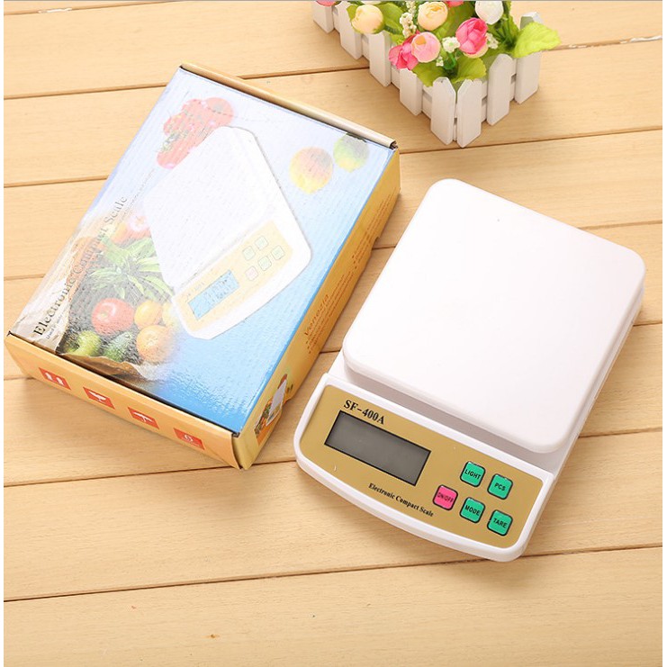 Cân điện tử có đèn led SF400A - Tặng kèm 2 pin