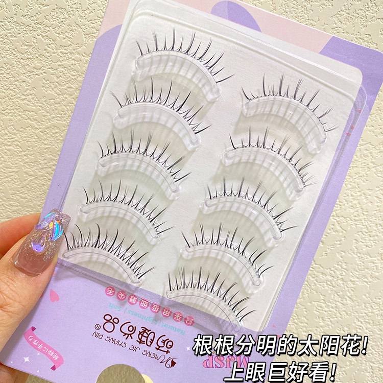 [Hàng mới về] Set 5 Cặp Lông Mi Giả 3D Cong Dày Tự Nhiên Mi Gân Trong Cao Cấp
