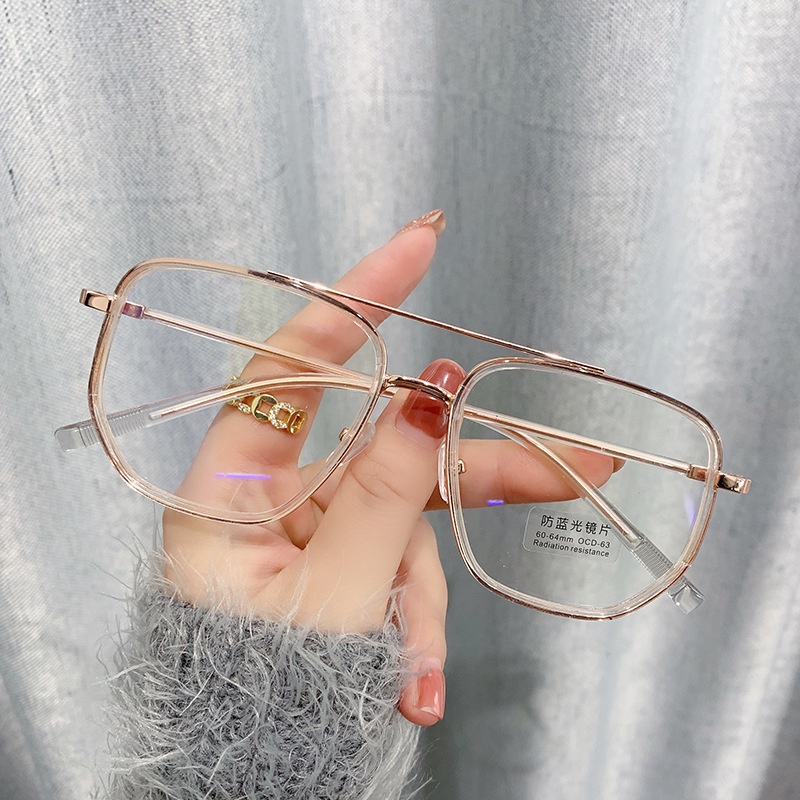 Gọng kính cận nam nữ VIENDO mắt vuông đổi màu chống ánh sáng xanh chống tia uv màu sắc thời trang