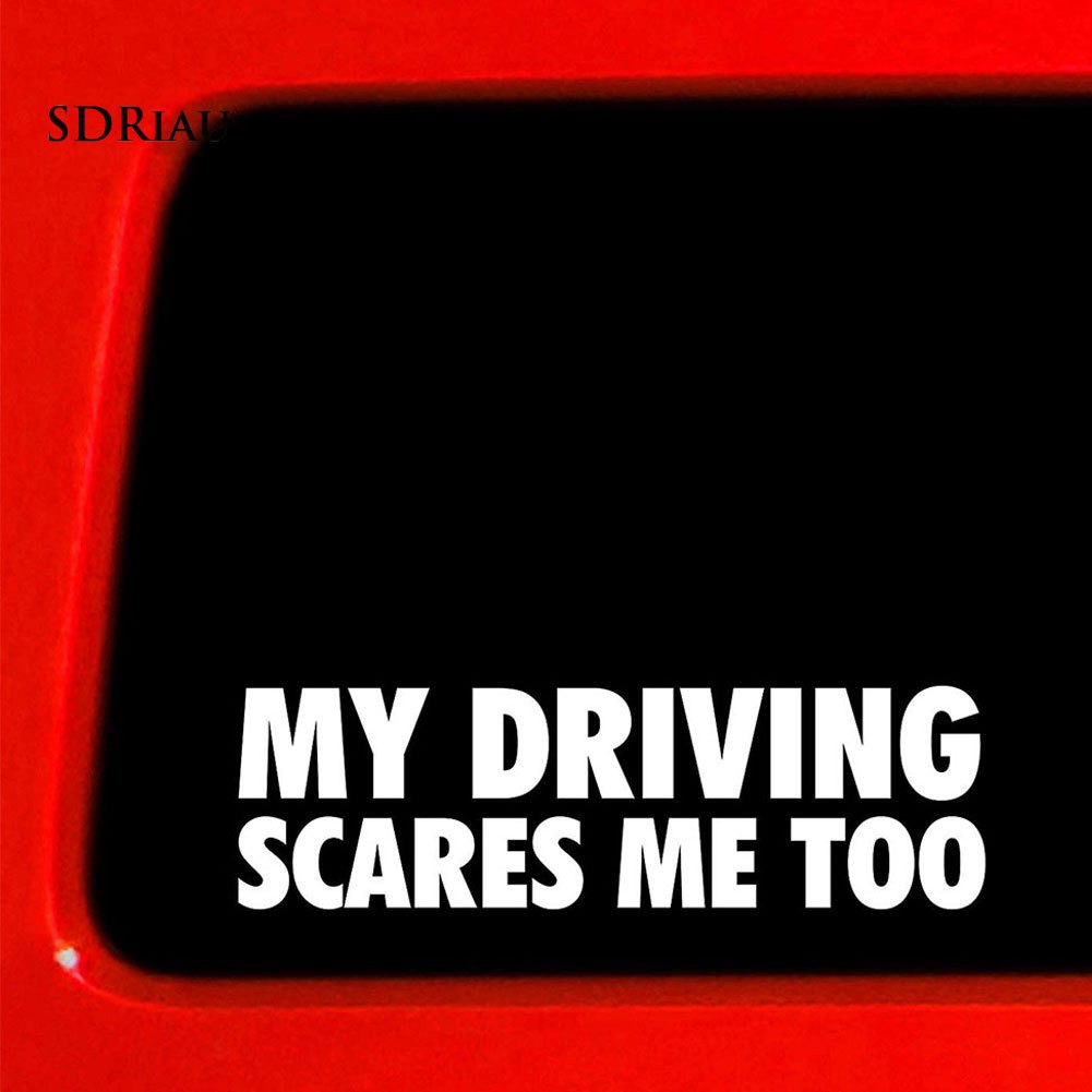 Miếng Dán Trang Trí Xe Hơi In Chữ &quot;driving Scares Me Too&quot;