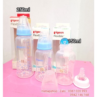 Bình sữa cổ hẹp PP Streamline hình ngôi sao hồng/xanh Pigeon 250ml