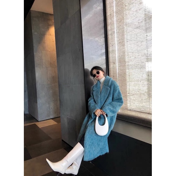 Áo khoác dáng dài nữ dạ lông ép Hàn quốc BORA SHOP mặc mùa đông sang chảnh order | BigBuy360 - bigbuy360.vn