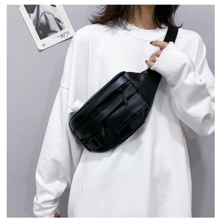 Túi đeo chéo, túi bao tử, túi unisex chất liệu da - TKM STORE | BigBuy360 - bigbuy360.vn