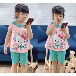 Bộ lửng cotton cho bé gái