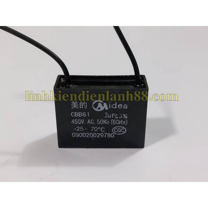 Tụ Quạt 3uf 450v Dây mới !