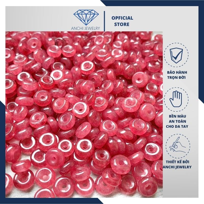 Vòng tay đồng điếu đá đỏ phong thủy mệnh hỏa, thổ. Anchi jewelry