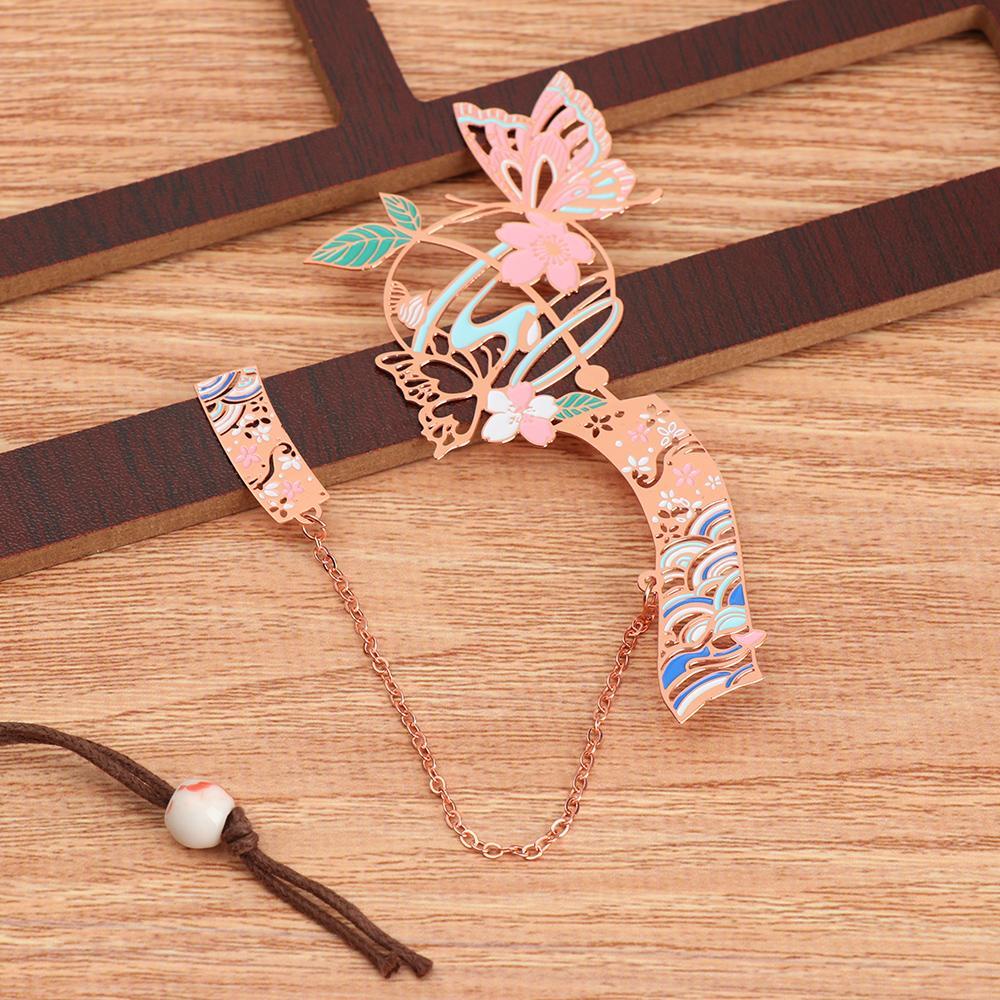 RAINBOW Thẻ Đánh Dấu Trang Sách Phối Tua Rua Phong Cách Trung Hoa