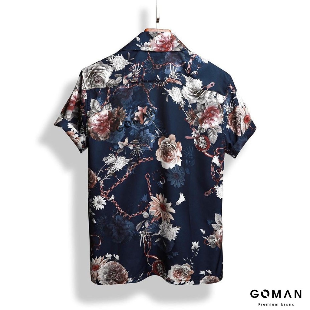 Áo sơ mi nam họa tiết GOMAN vải Lụa thoáng mát, không nhăn form suông SM009 |new arrival 2021|