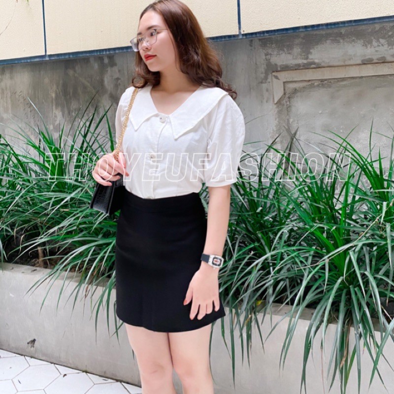 Chân Váy Chữ A Chất Dạ Tăm Dáng Ôm Hợp Thời Trang, Chân Váy Ngắn Công Sở Hàng Quảng Châu M7621