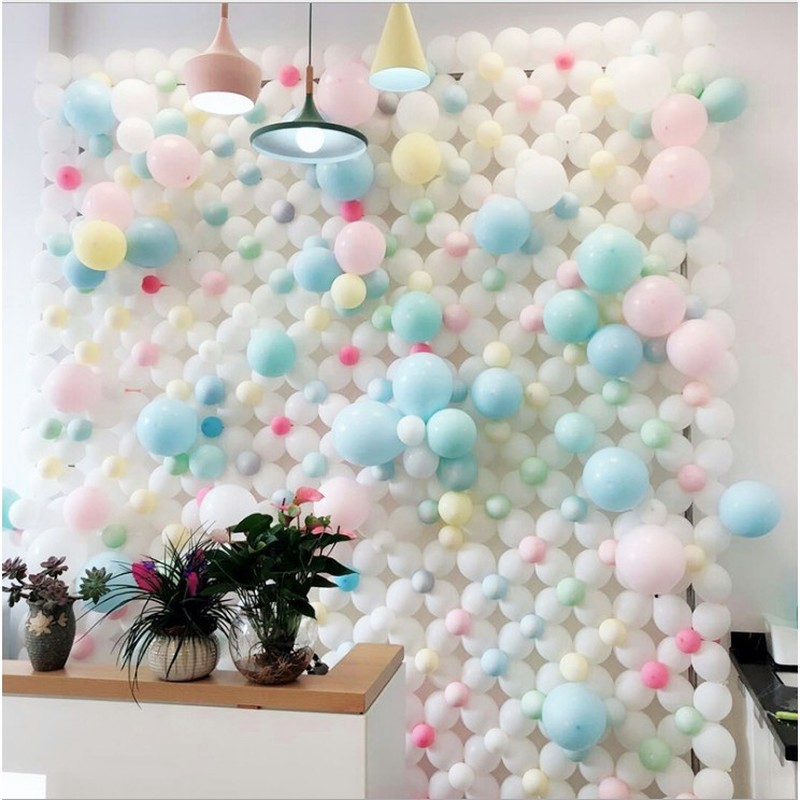 Set 10 bong bóng latex 10 inch nhiều màu sắc trang trí tiệc đa dụng