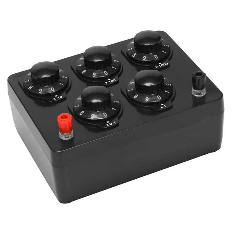 Hộp Điện Trở Kháng Điện Trở 0-9999.9 Ohm Màu Đen Cho Thiết Bị Thí Nghiệm Vật Lý