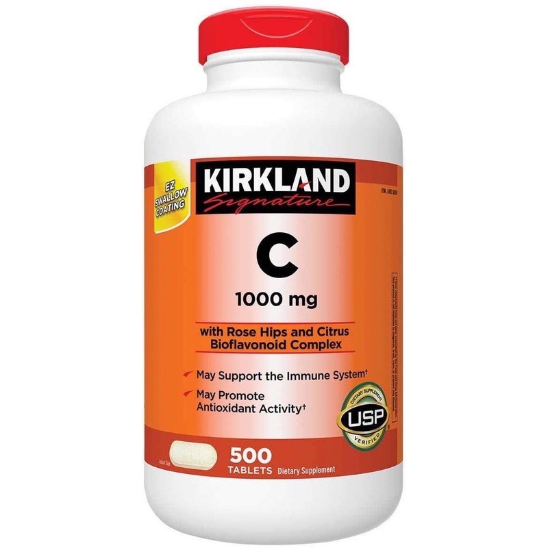 Viên Uống Bổ Sung Vitamin C 1000mg Kirkland With Rose Hips And Citrus Bioflavonoid Complex 500 Viên - Wincy Mart