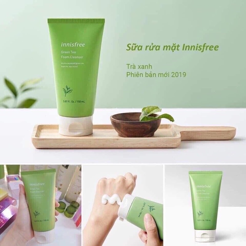 Sữa Rửa Mặt Innisfree Trà Xanh Mẫu Mới 150ml