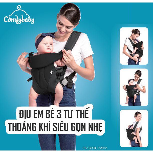 Địu trợ lực thoáng khí siêu nhẹ Comfybaby