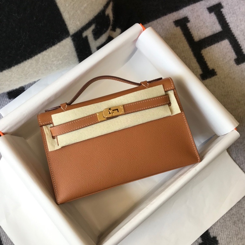 Túi xách nữ Hermes HM Mini Kelly size 22 khoá vàng da thật cao cấp