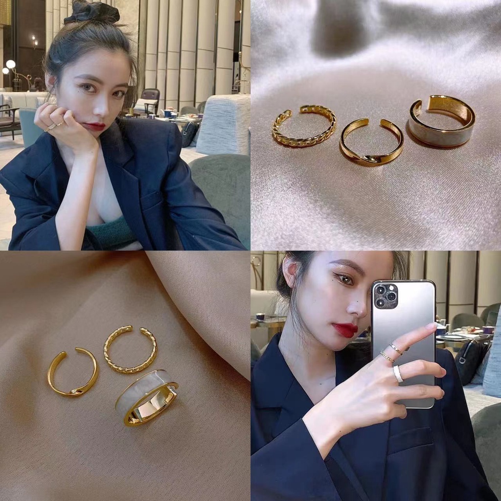 Set Nhẫn Thời Trang Phong Cách Hàn Quốc Cho Nữ