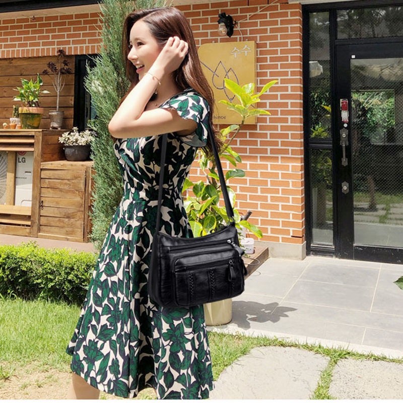 Túi đeo vai IELGY bằng da mềm thời trang cho nữ