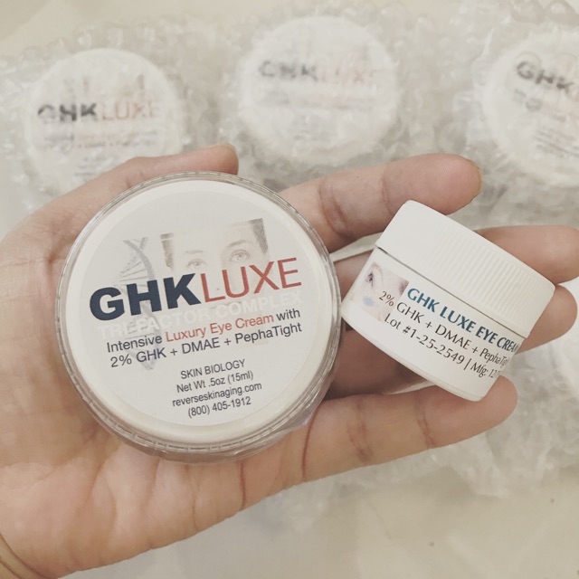 Kem dưỡng mắt thần thánh GHK Luxe của Skinbiology 8ml - 15ml