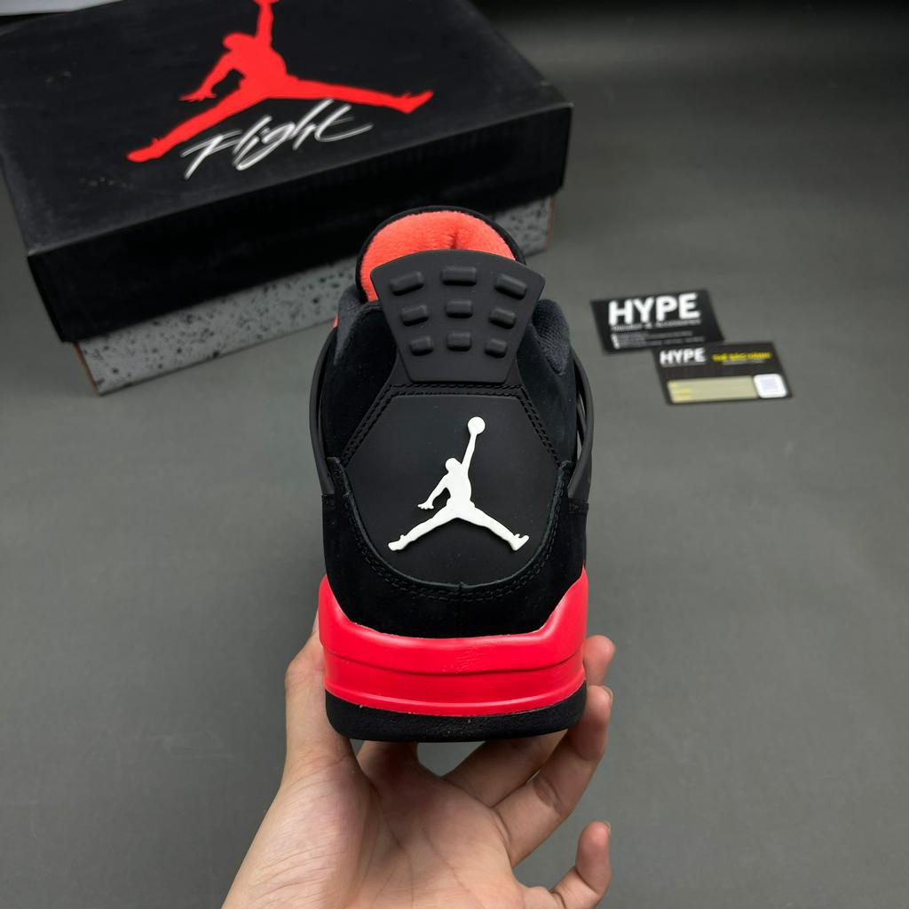 Giày Jordan 4 Red Thunder (JD4 đen đỏ) - HYPE SNEAKER | Phiên bản High Quality
