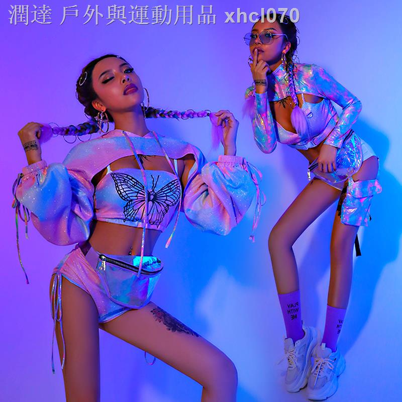 ♂▣✙Bộ Trang Phục Trình Diễn dj Màu Bạc Sáng Thời Trang Cho Nữ