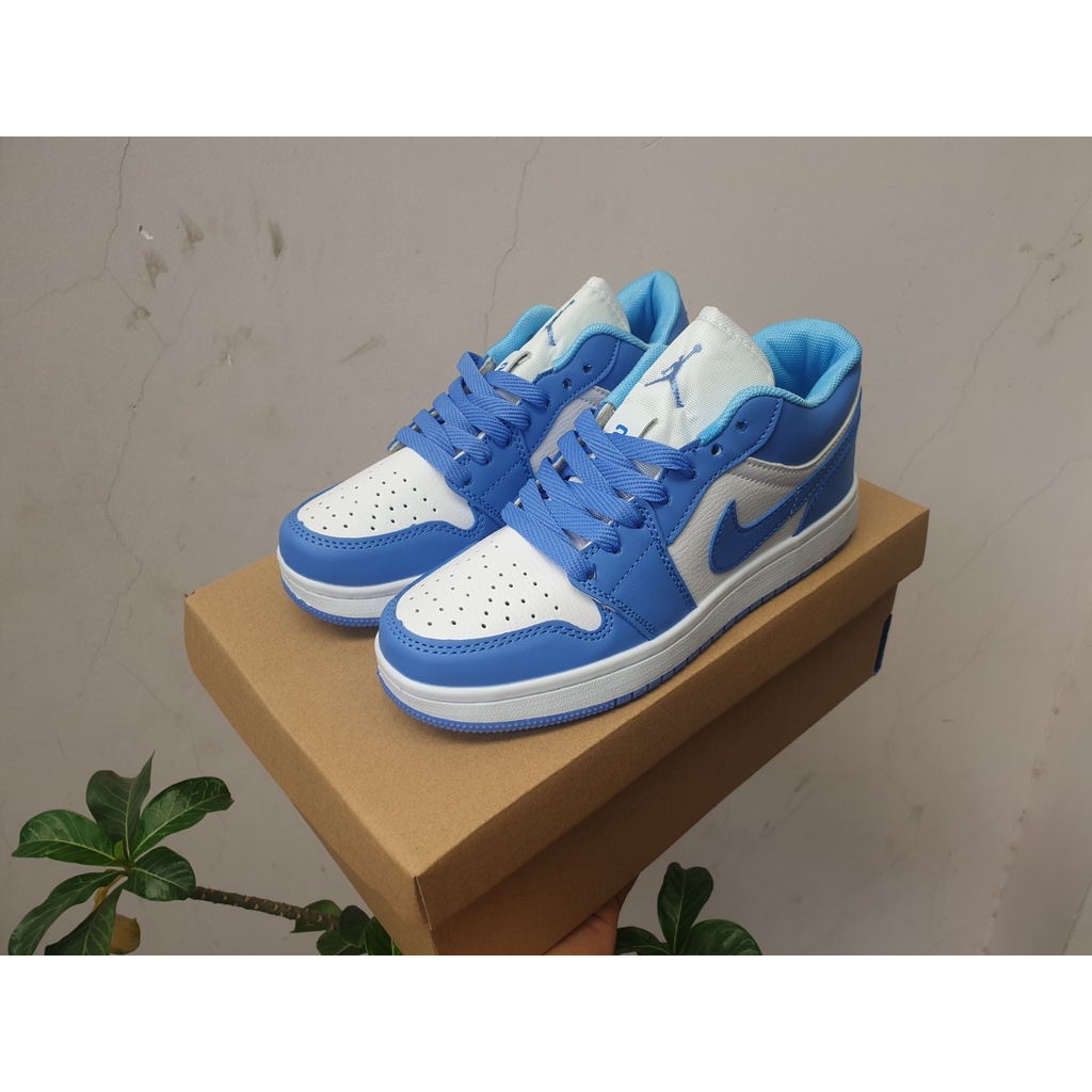 Giày Sneaker JORDAN 1 CỔ THẤP XANH DƯƠNG , Giày thể thao Jordan JD 1 Low Unisex full BOX + Bill