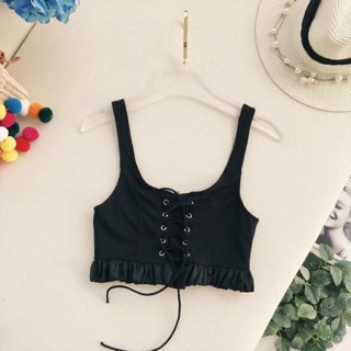 Áo croptop đan dây(kèm ảnh thật)CÓ SẴN