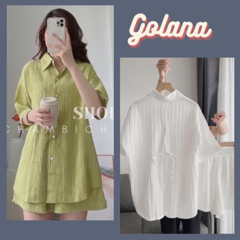 Set Áo Sơ Mi Và Chân Váy Cá Tính Cho Nữ (Có Size Lớn)