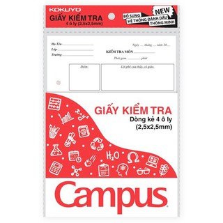 Giấy kiểm tra ô ly campus đôi bf100g