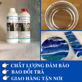 🥇Bộ 2KG Keo EPOXY RESIN trong suốt hệ 3:1- KA302 đổ mặt bàn