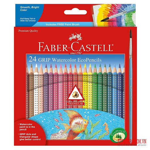 Chì Màu Grip Faber Castell - 12 Màu Dài