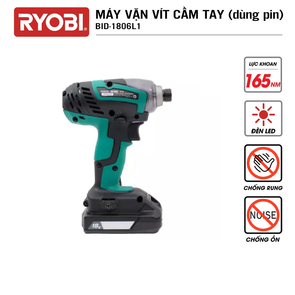 Máy vặn vít cầm tay pro RYOBI (KYOCERA) - BID-1806L1