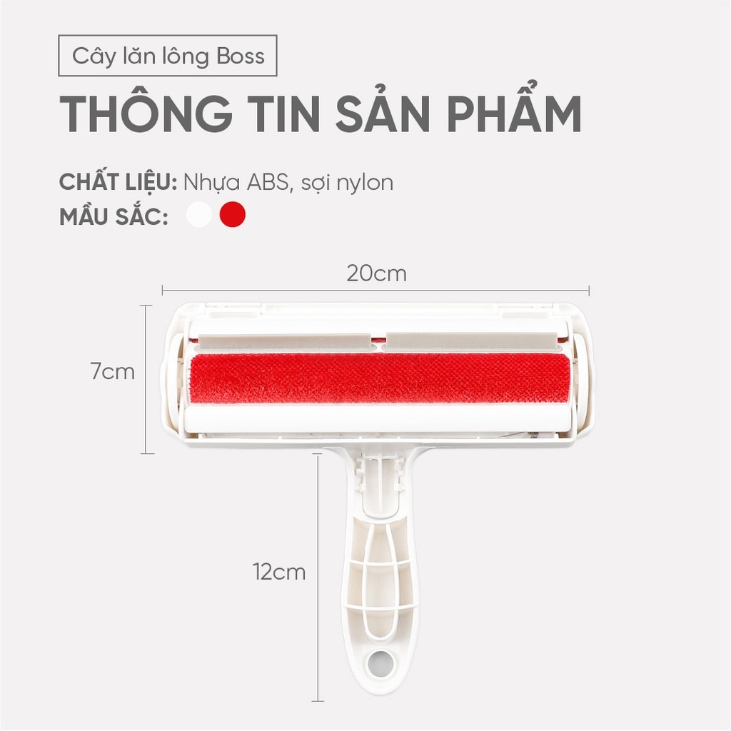 *Hoả tốc* Cây lăn lông chó mèo - Lăn tĩnh điện hút sạch lông thú cưng trên giường chăn đệm, ghế sofa. Lược chải lông
