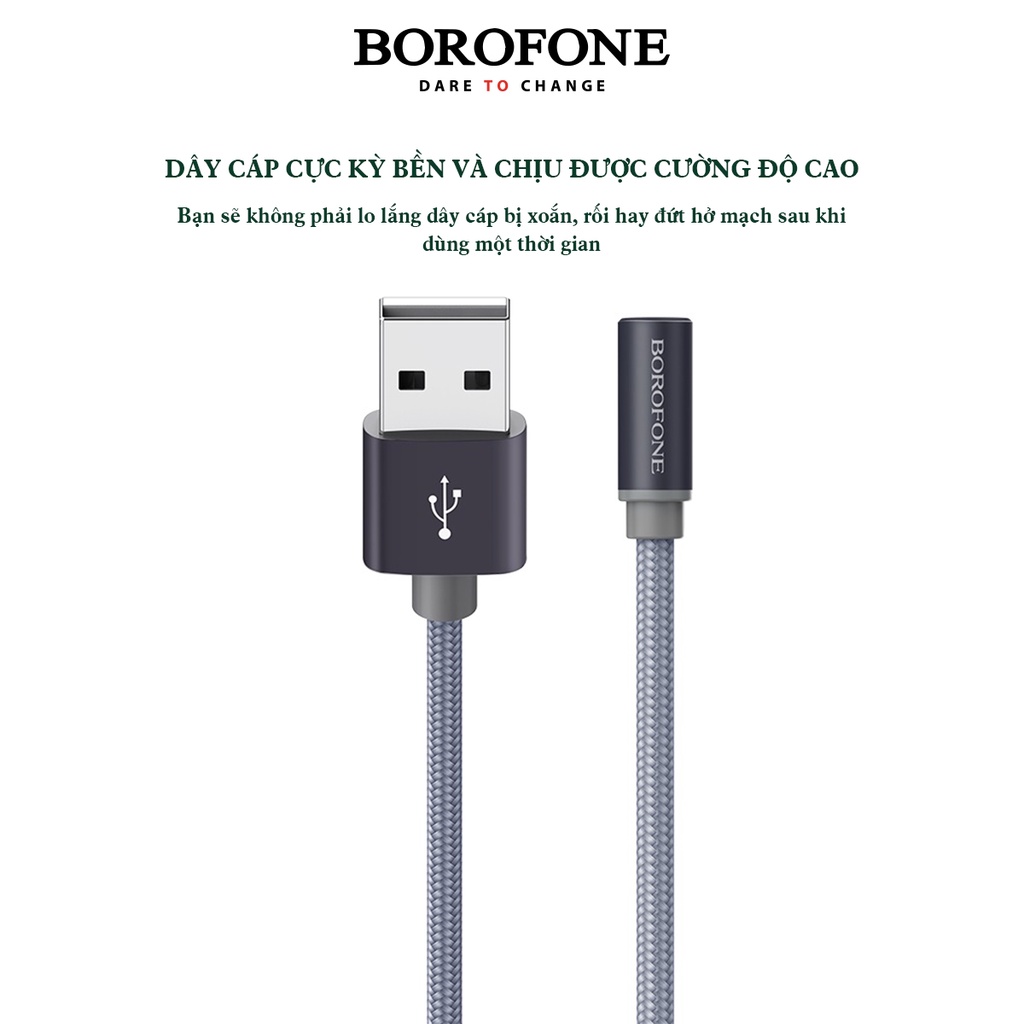 Cáp dữ liệu sạc nhanh BOROFONE BX26 đầu nối 90 độ - AK Mobile