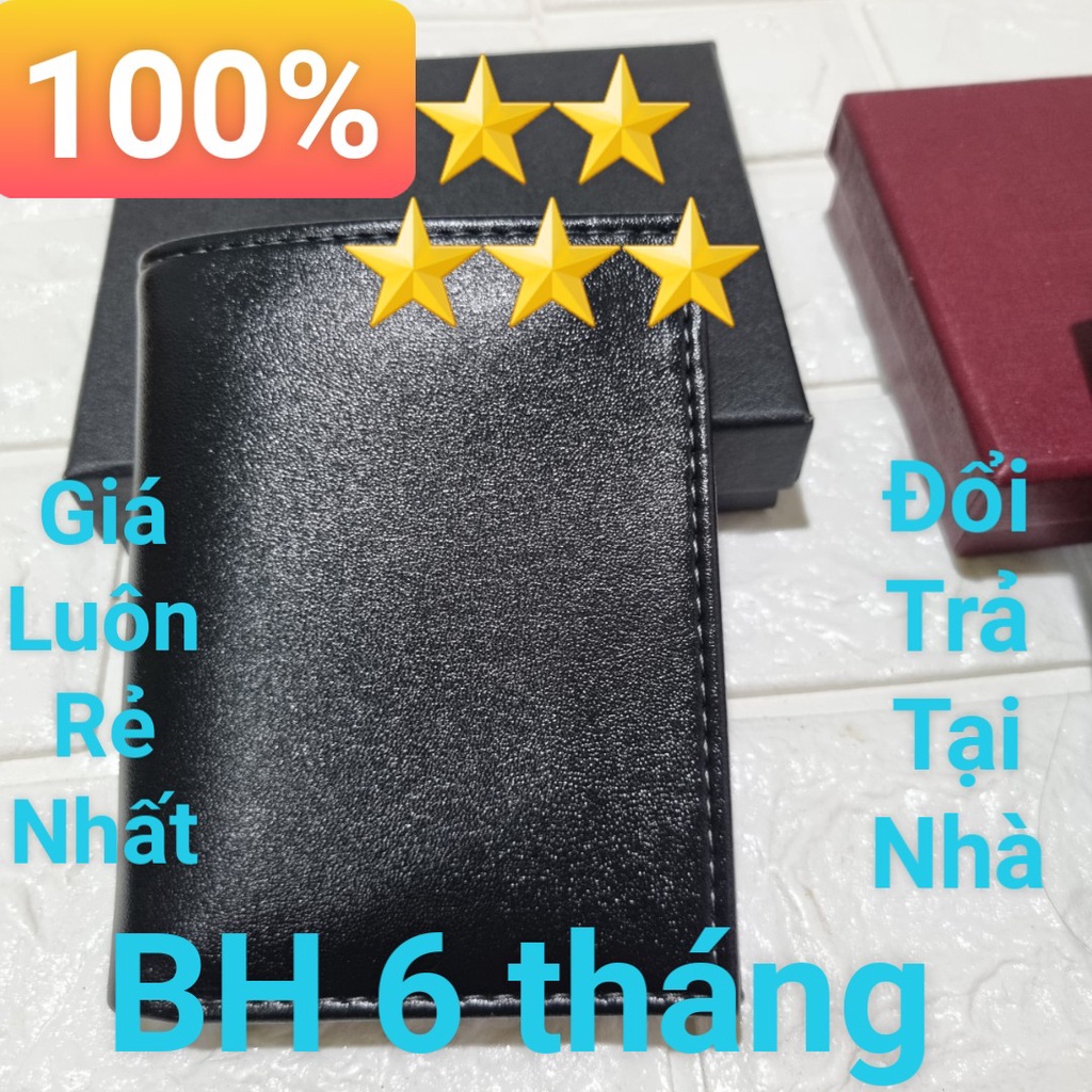 BH 6 tháng. Ví đứng nam trơn, bóp nam cao cấp, trẻ trung, ví da nam hot nhất V03
