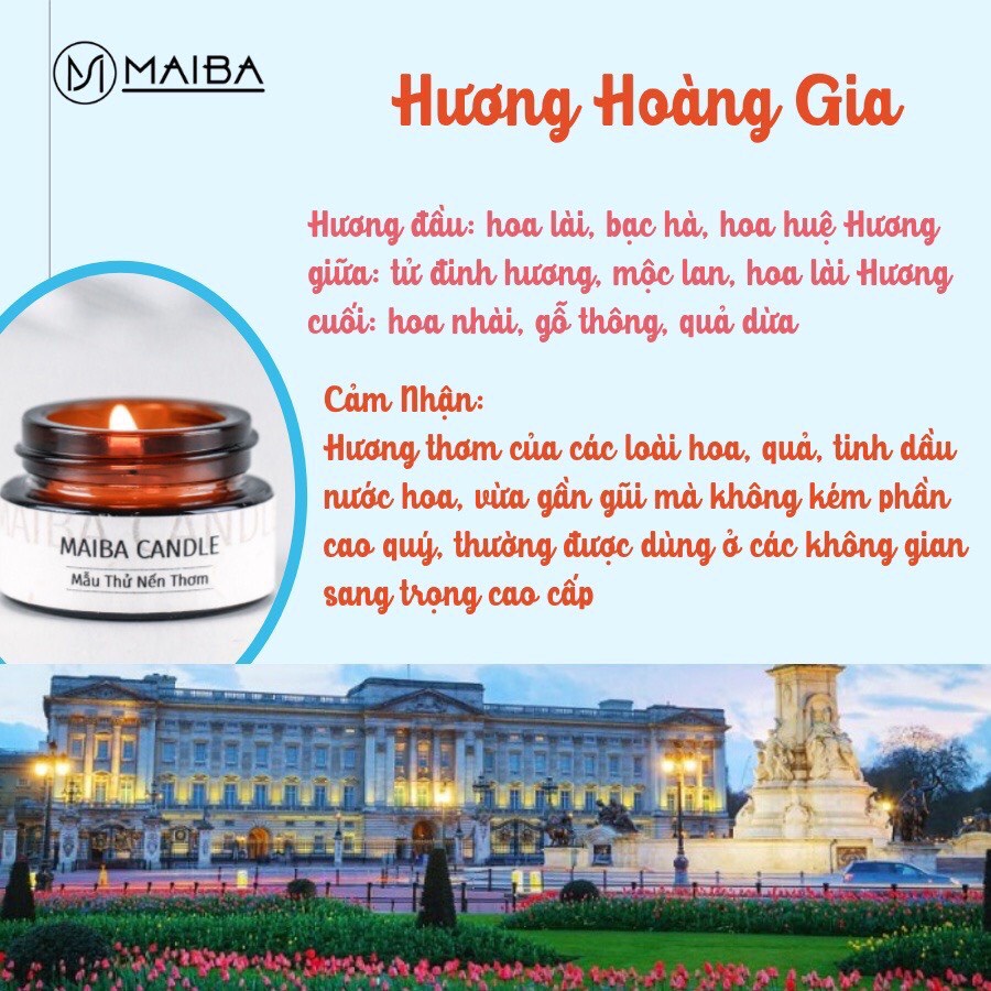 Nến thơm mini Maiba - Nến thơm mùi hương tự nhiên, khử mùi làm thơm phòng bản dùng thử