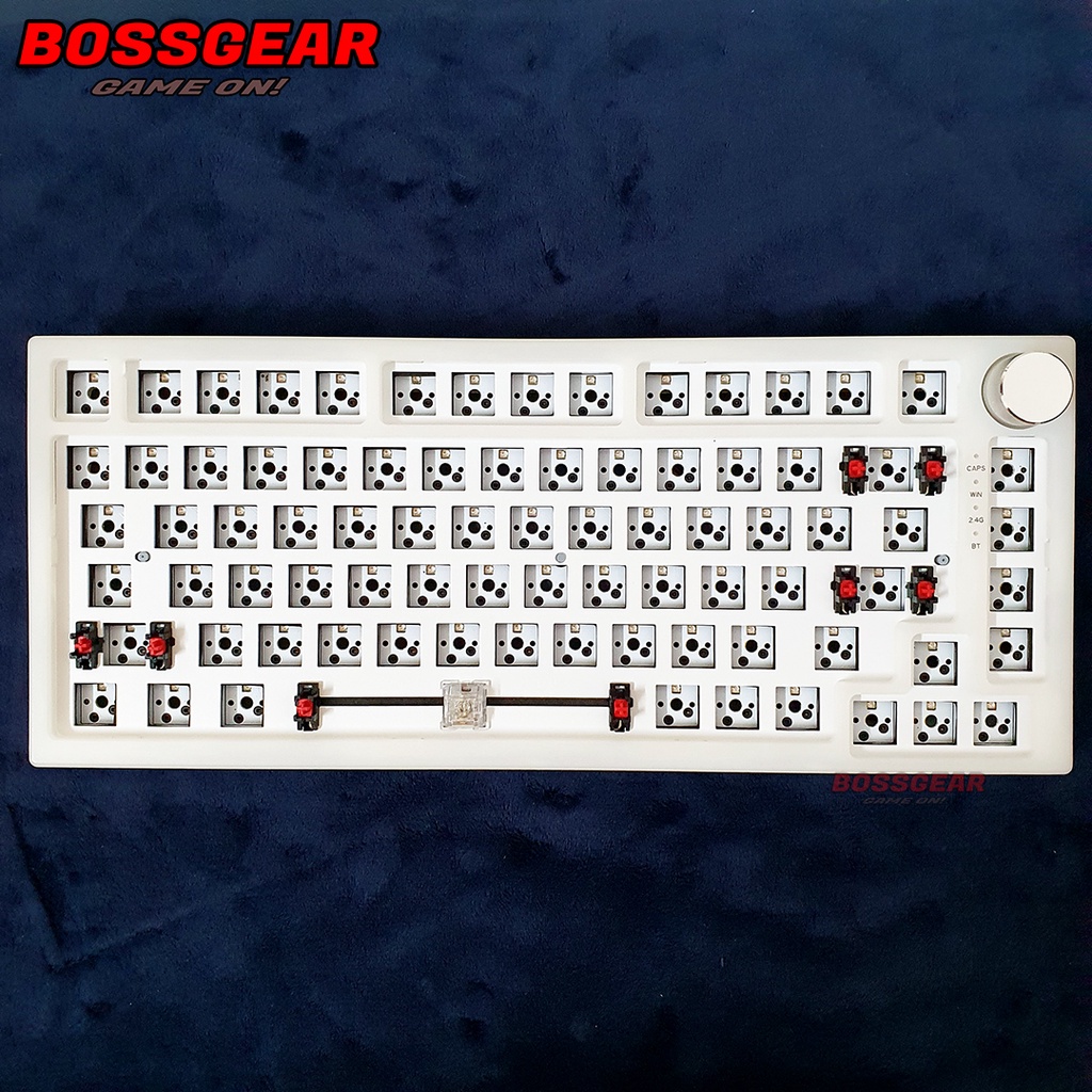 Kit Custom Bàn Phím Cơ K75V3 Có Núm Vặn LED RGB Full Viền Hot Swap 5 Pin
